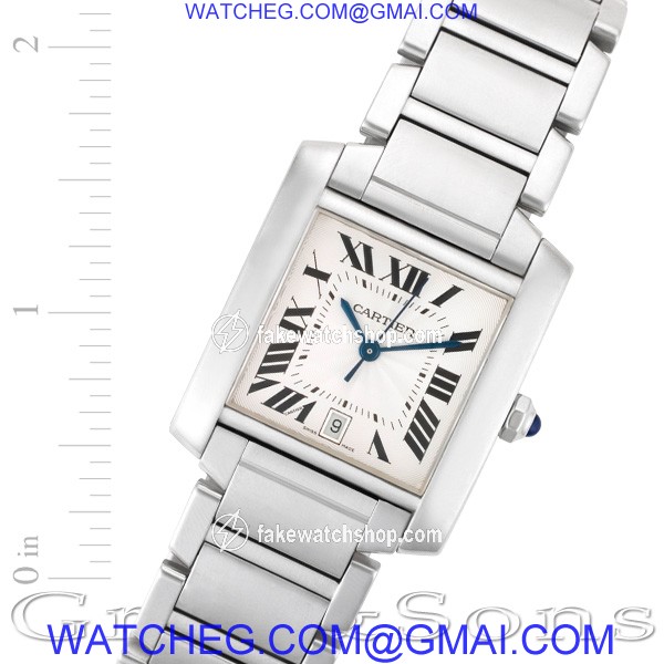 Cartier w51002Q3 Tank Francaise Automatic Male Stainless Steel