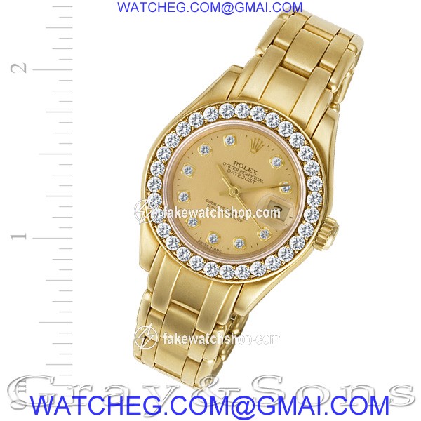 Rolex 69298 Pearlmaster Automatic Female 18k yellow gold 3